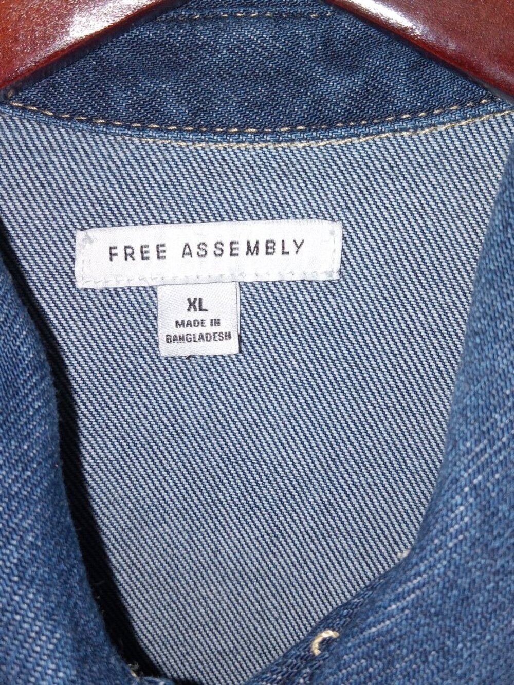Free Assembly Women’s Heavy Denim Dark Wash Maxi Button Up Dress Sz XL - Picture 6 of 13
